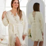 White Stillness Women’s Cotton Terry Robe