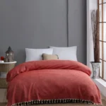 Scarlet Days Cotton Throw