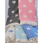 Pink Starlight Cotton Throw