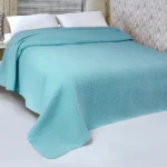 Turquoise Breeze Cotton Waffle Bedspread