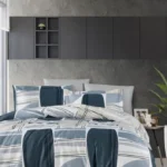 Blue Horizon Abstract Cotton Sateen Bedding Set