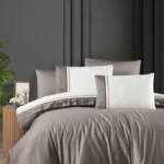 Silver Mist Striped Cotton Sateen Bedding Set