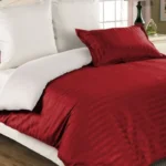 Burgundy Grace Cotton Sateen Jacquard Bedding Set